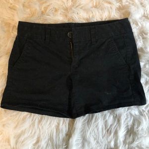 AEO Black Khaki Stretch Midi Shorts